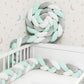 Bettschlange Baby in Grün, geflochtene Bettumrandung