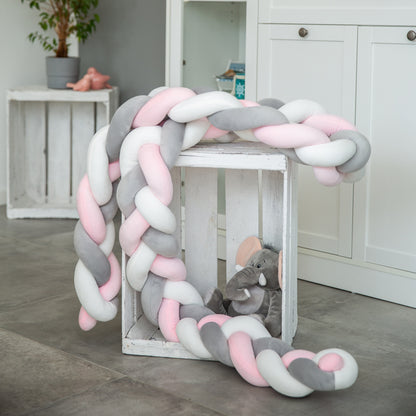 JAKOR® Yoki | Bettschlange geflochten | geprüfte OEKO TEX® Qualität | inkl. Wäschenetz & Tasche | perfekt zum Verschenken