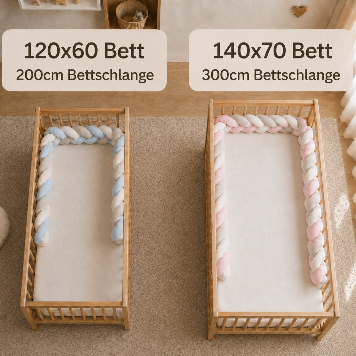 JAKOR® Yoki - geflochtene Bettschlange